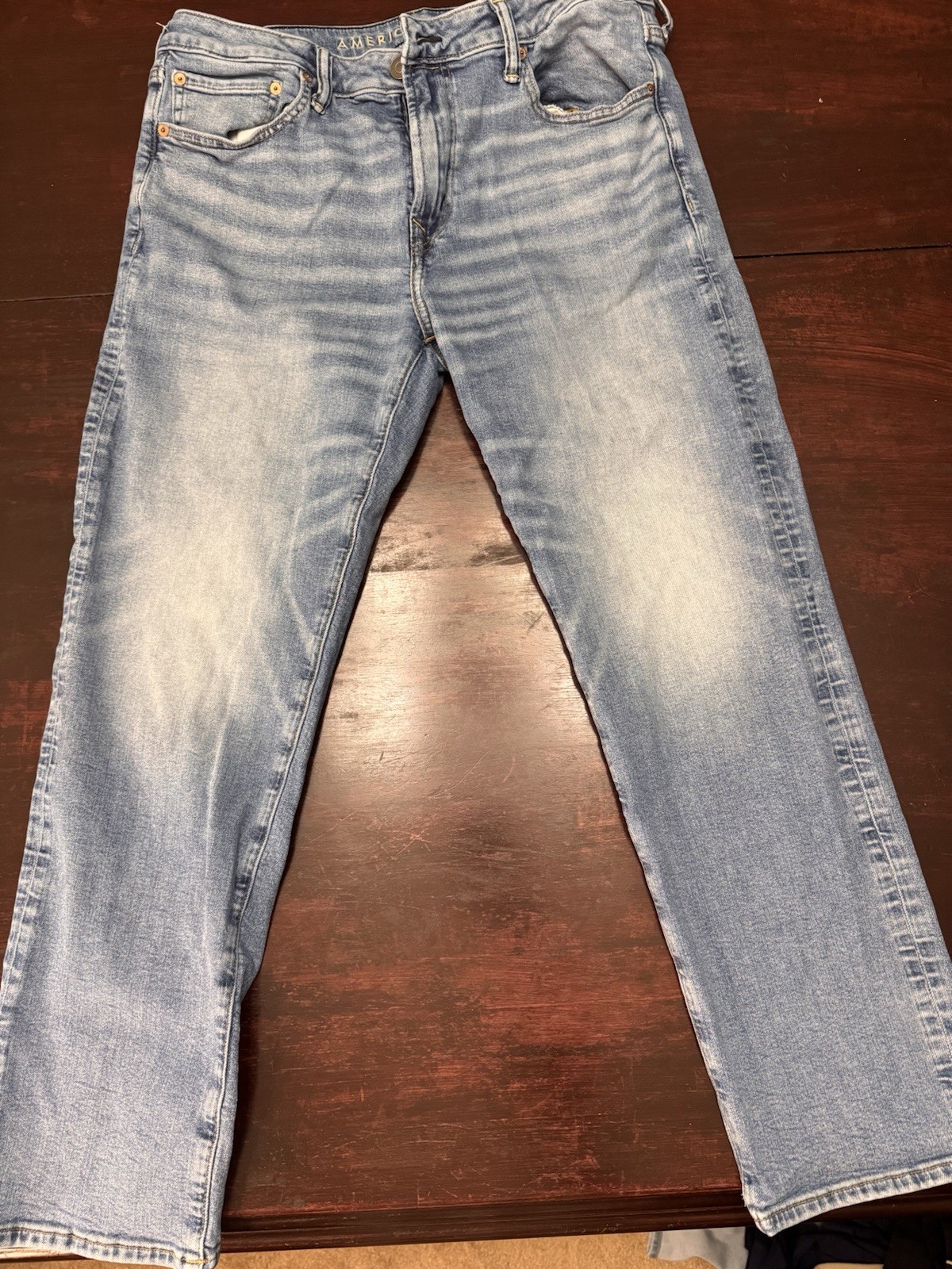 American Eagle AirFlex+ Straight Jeans – Light Wash – Men’s 34×30