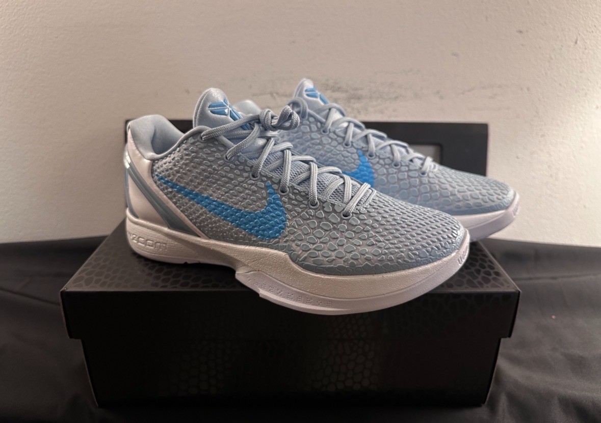 IQ3672-400 Caitlin Clark x Zoom Kobe 6 Protro ‘Light Armory Blue’ mens Size 7-12