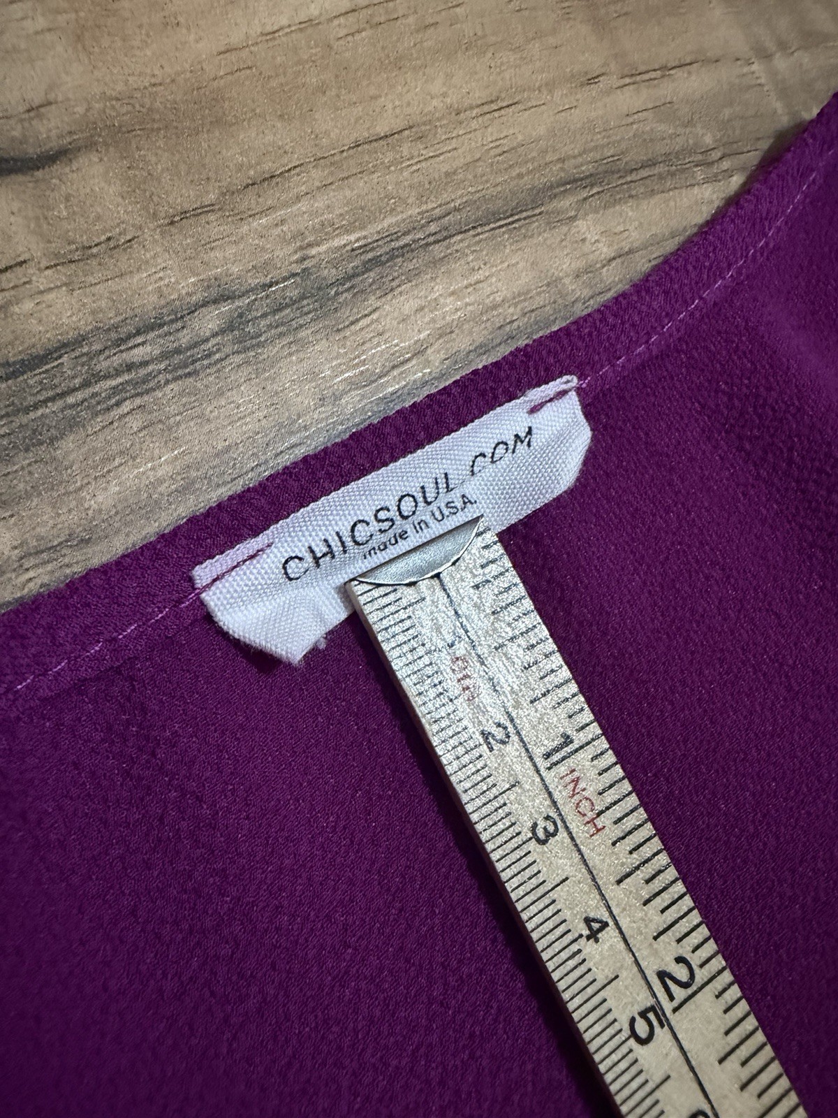 Women’s Purple Polyester Blend Woven V-Neck Dolman Short Sleeve Blouse