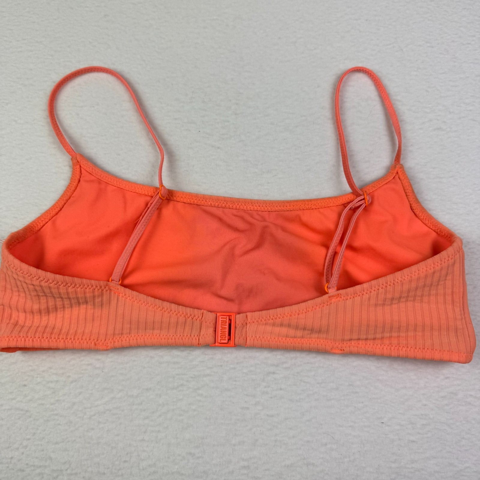 Triangl Bikini Top Women’s Size Medium Orange Adjustable Staps