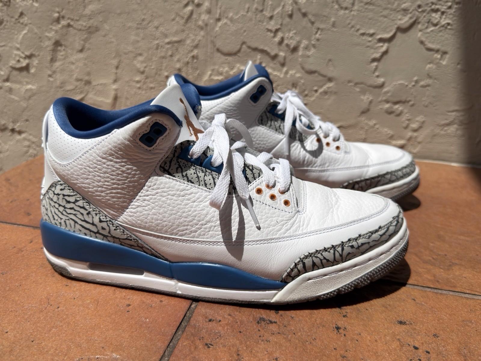 Air Jordan 3 Washington Wizards Retro Sneakers Men’s Blue/White, Size 11