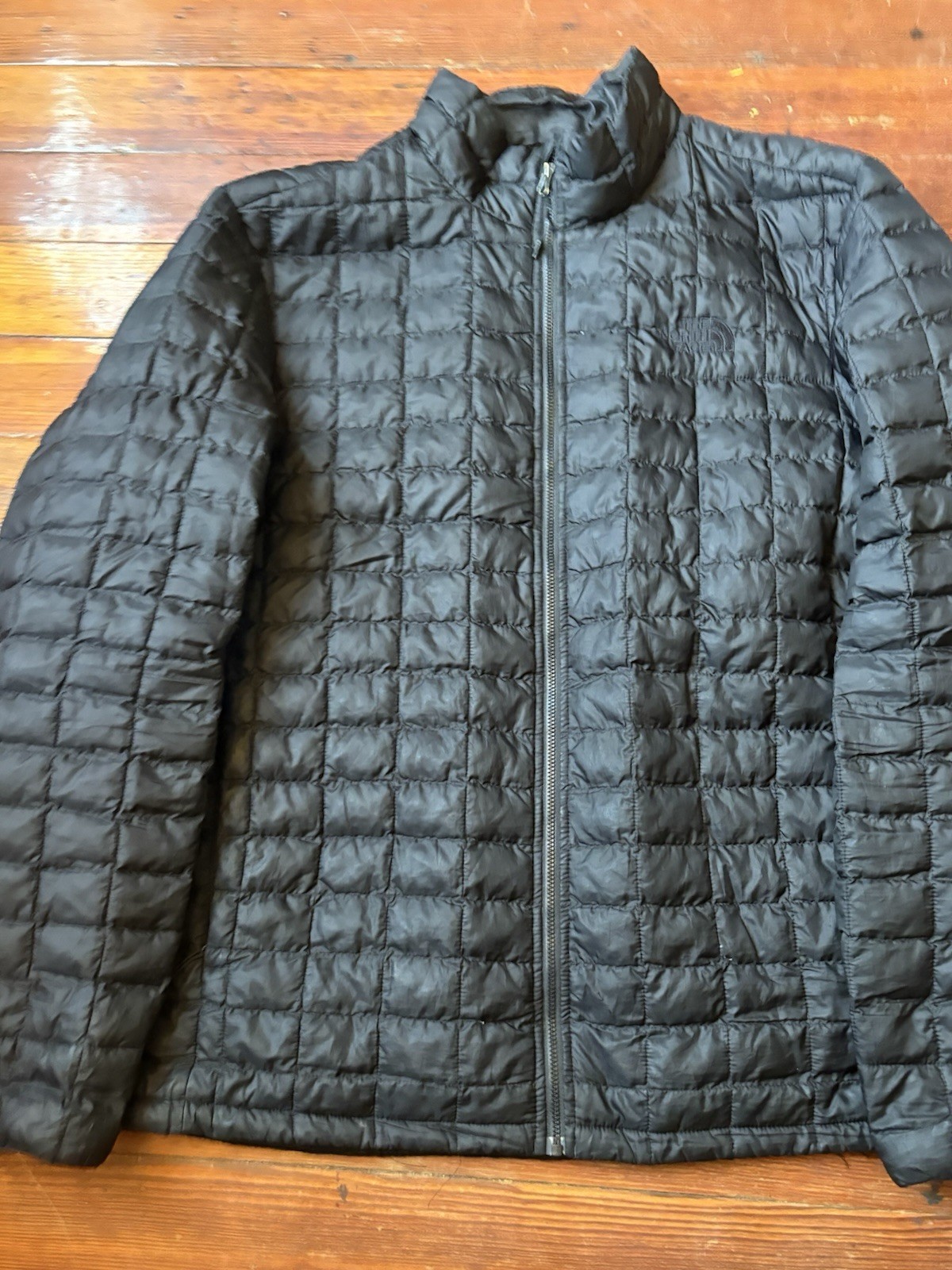 North Face Thermoball Puffer Jacket XL Black Quilted Full Zip Preppy Outdoor Men
