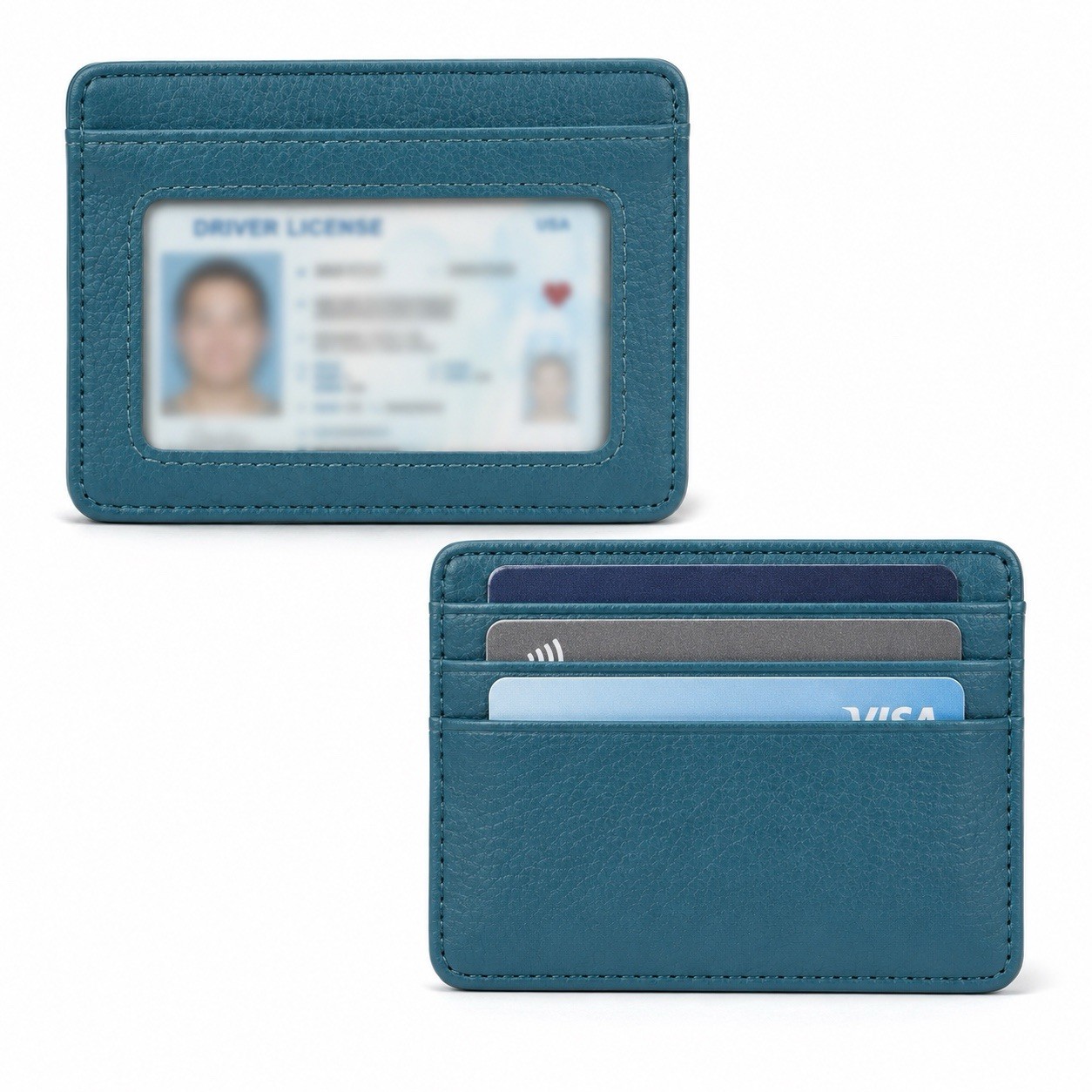 Slim Minimalist Front Pocket Wallet, Credit Card Holder ID Window Free Shipping