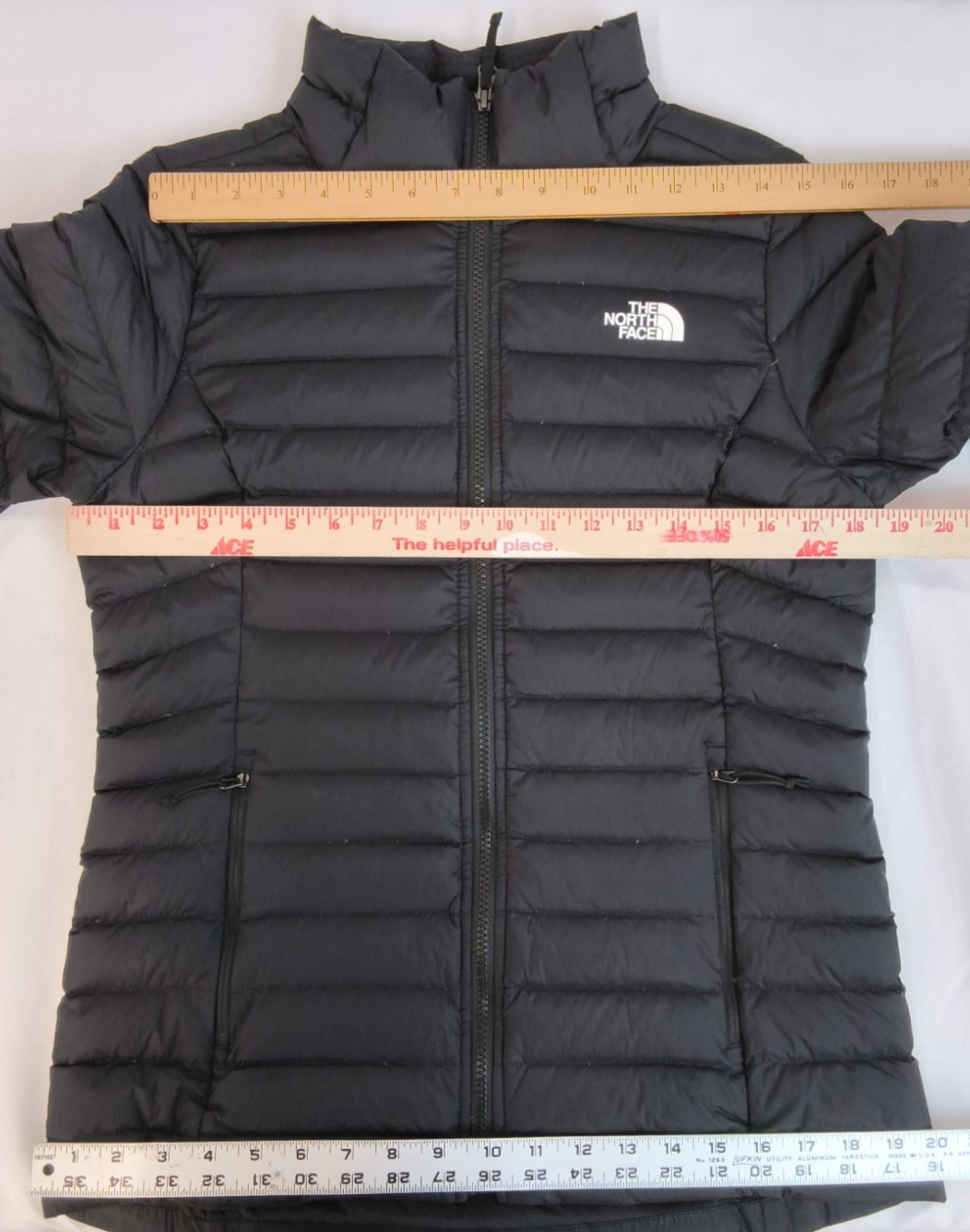 The North Face Pro Down Puffer Jacket Women’s M Black 700FP Mock Neck #W4929
