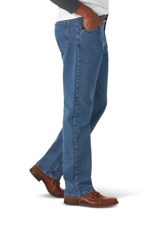 New Men’s Wrangler Five Star Regular Fit Stretch Blue Jeans Size 34×36