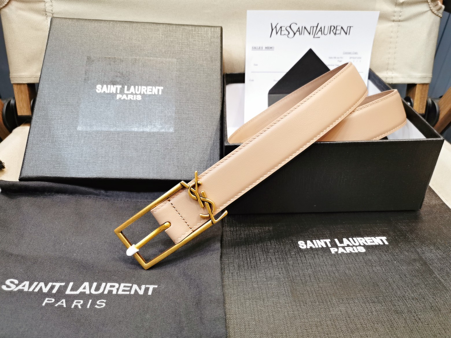 NEW Authentic Yves Saint Laurent Belt Width:3.0cm/1.18in YSL