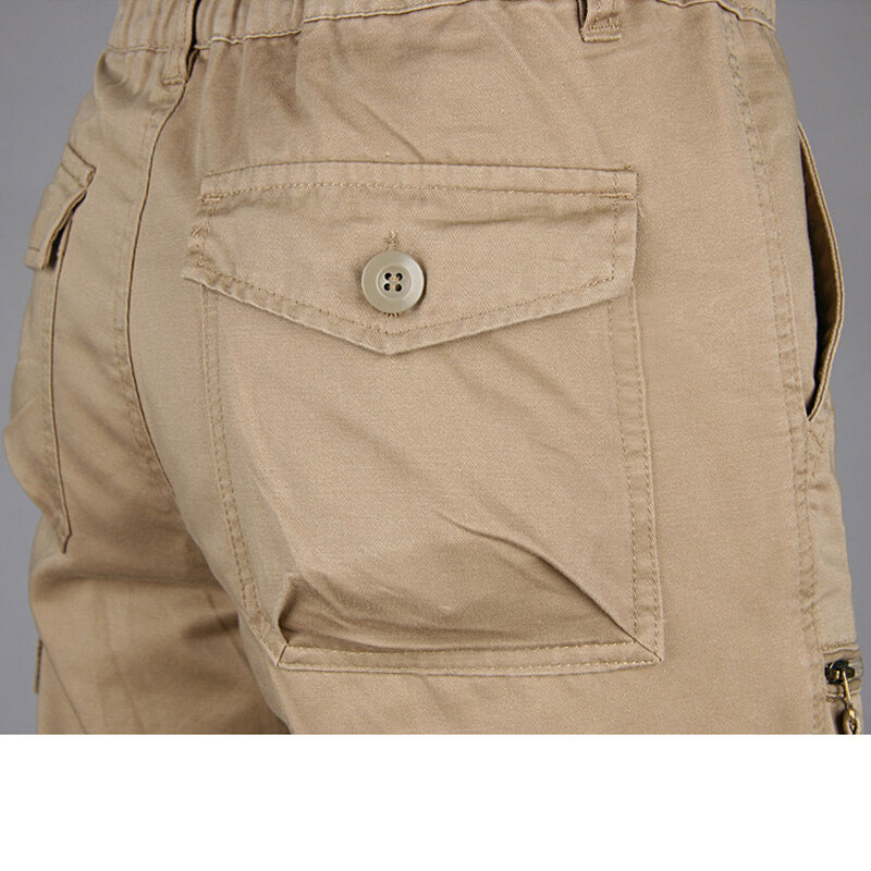 Mens Cargo Pants Work Pants Elastic Trousers Lightweight Combat Cotton Outdoor