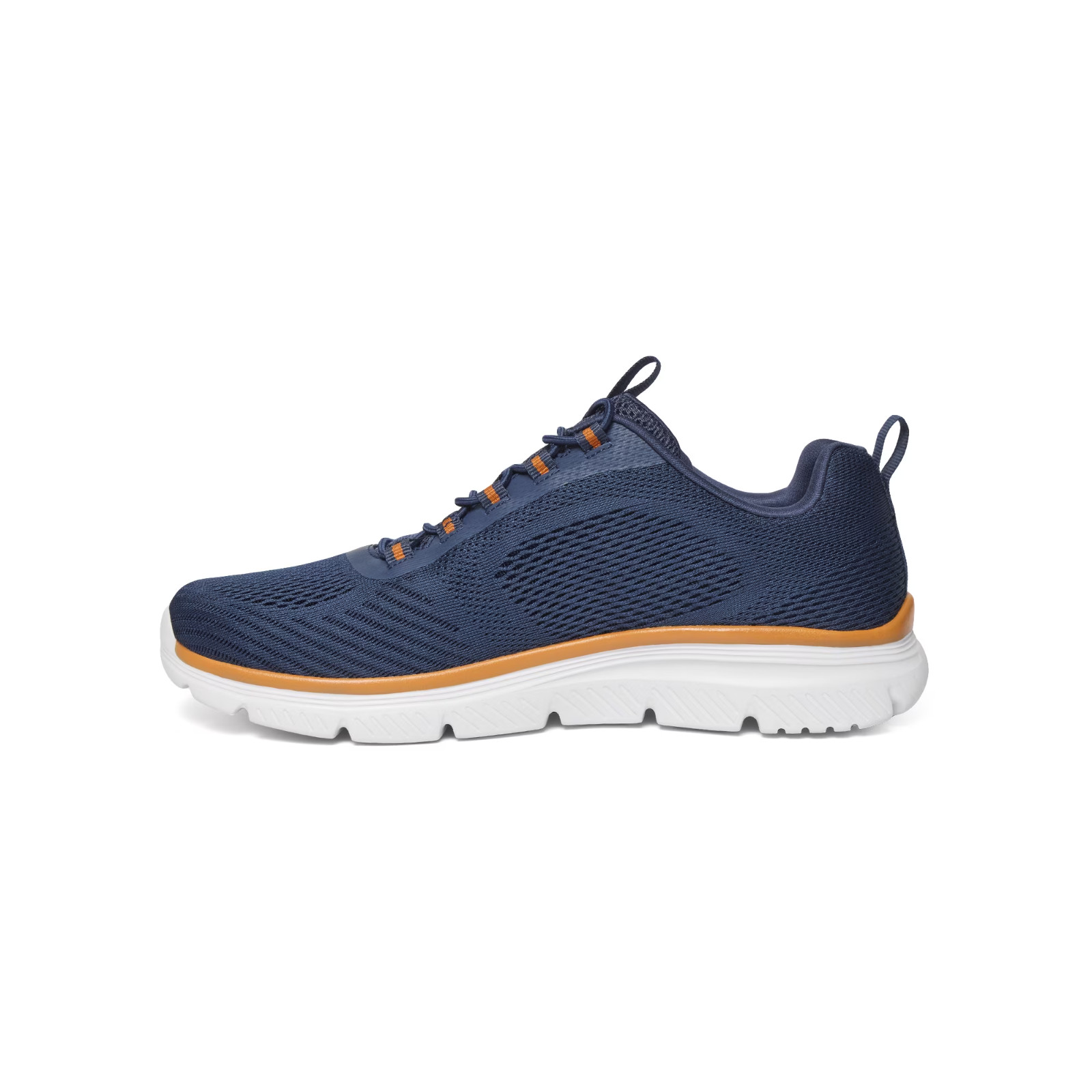 Skechers Men’s Burns 2.0 Slip-On Athletic Shoe Gray/Orange WIDE – Freeshipping