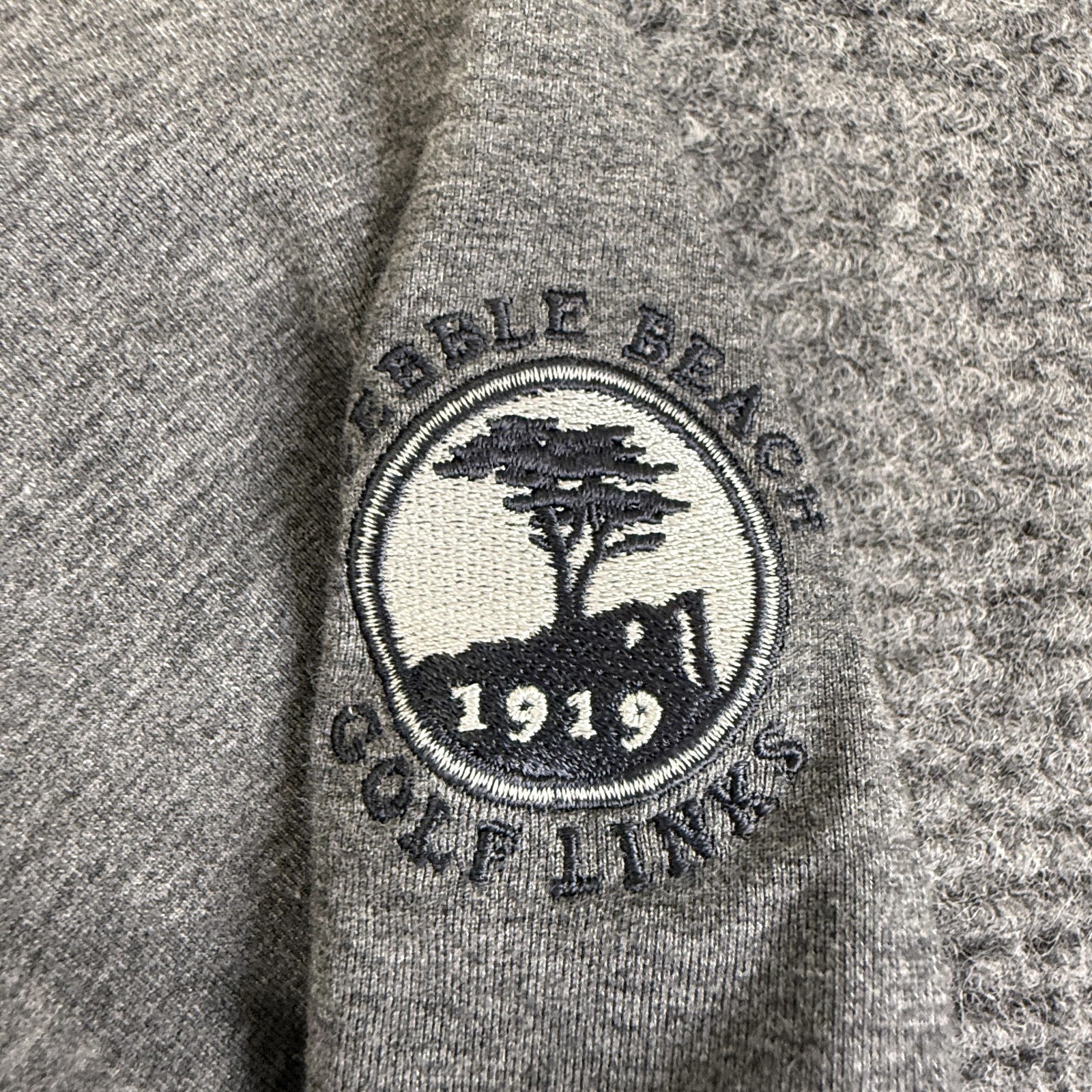 Travis Mathew Pullover Mens XL Gray Pebble Beach Golf Quarter Zip Performance
