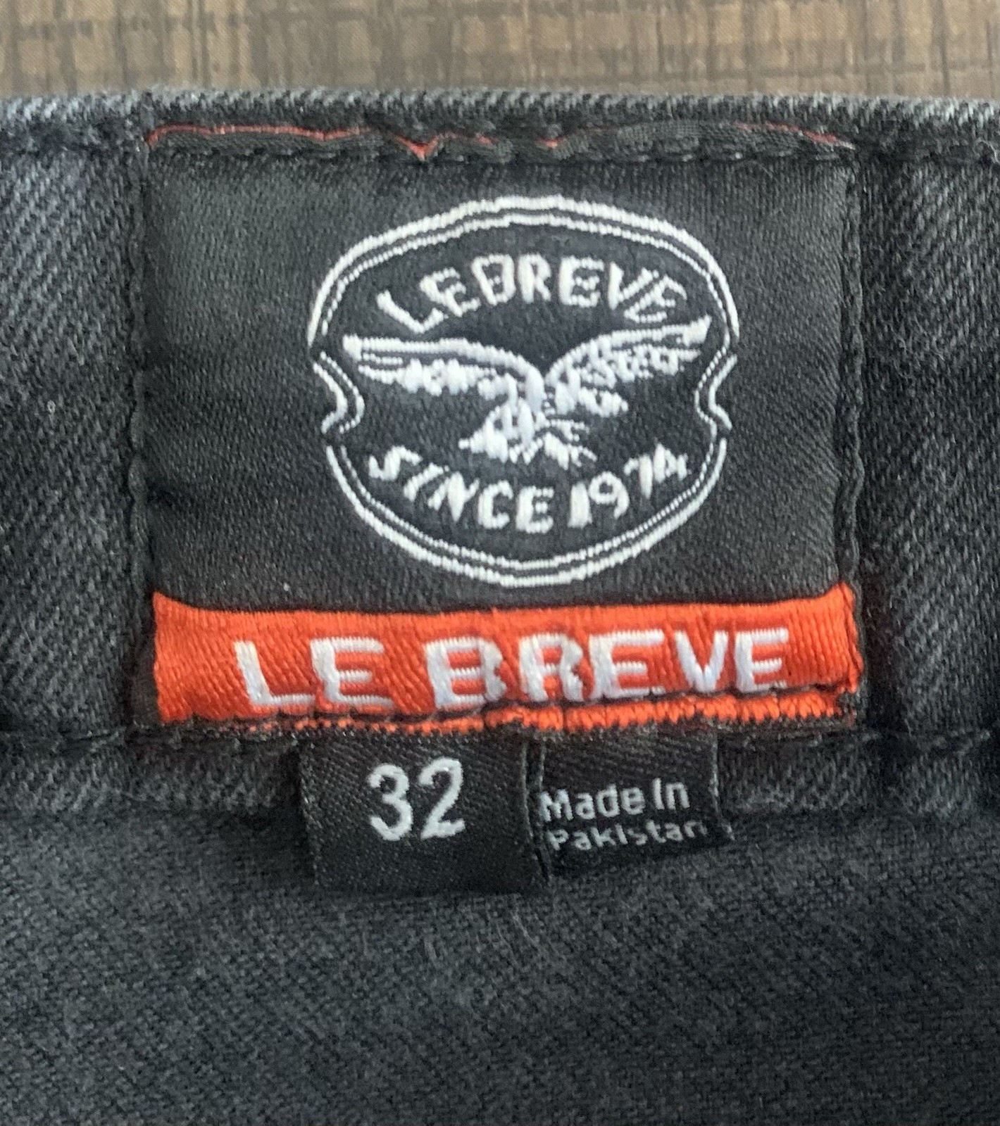 Le Breve Men Black Skinny Jeans Denim 32×30 Stretch Slim Excellent Condition