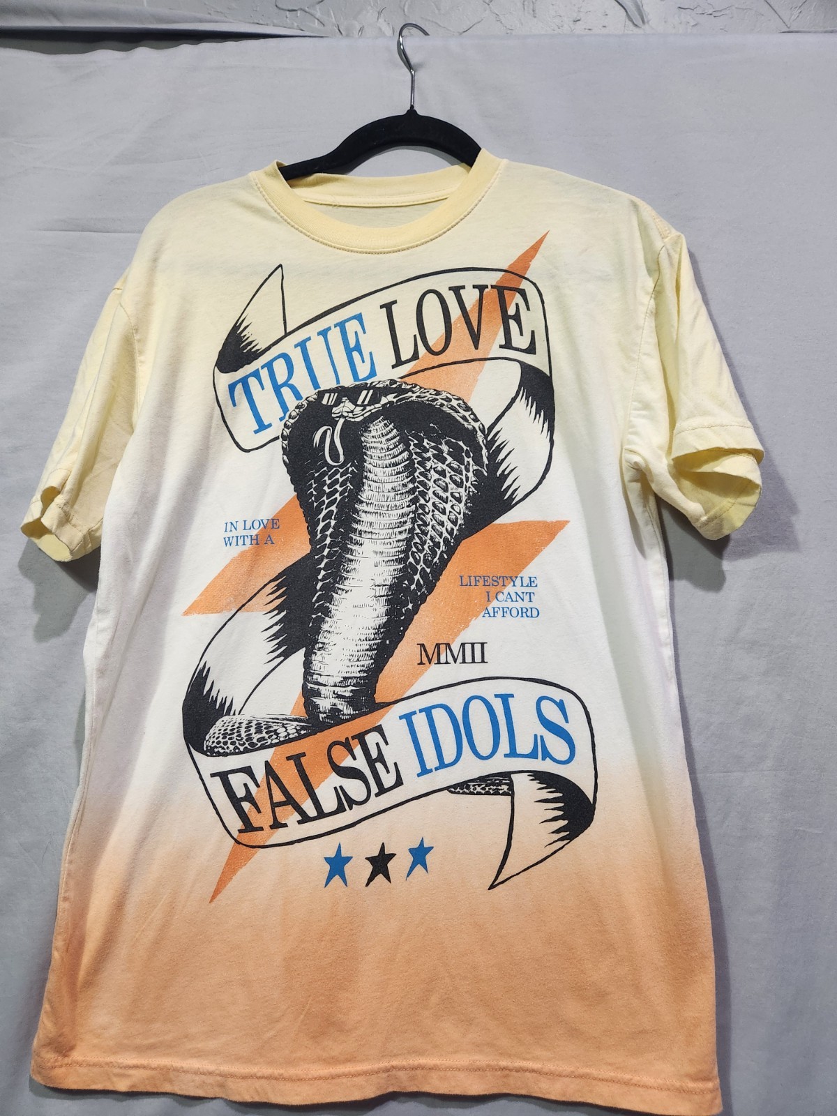 TLFI True Love False Idols Lifestyle Can’t Afford Cobra Snake T-Shirt Medium