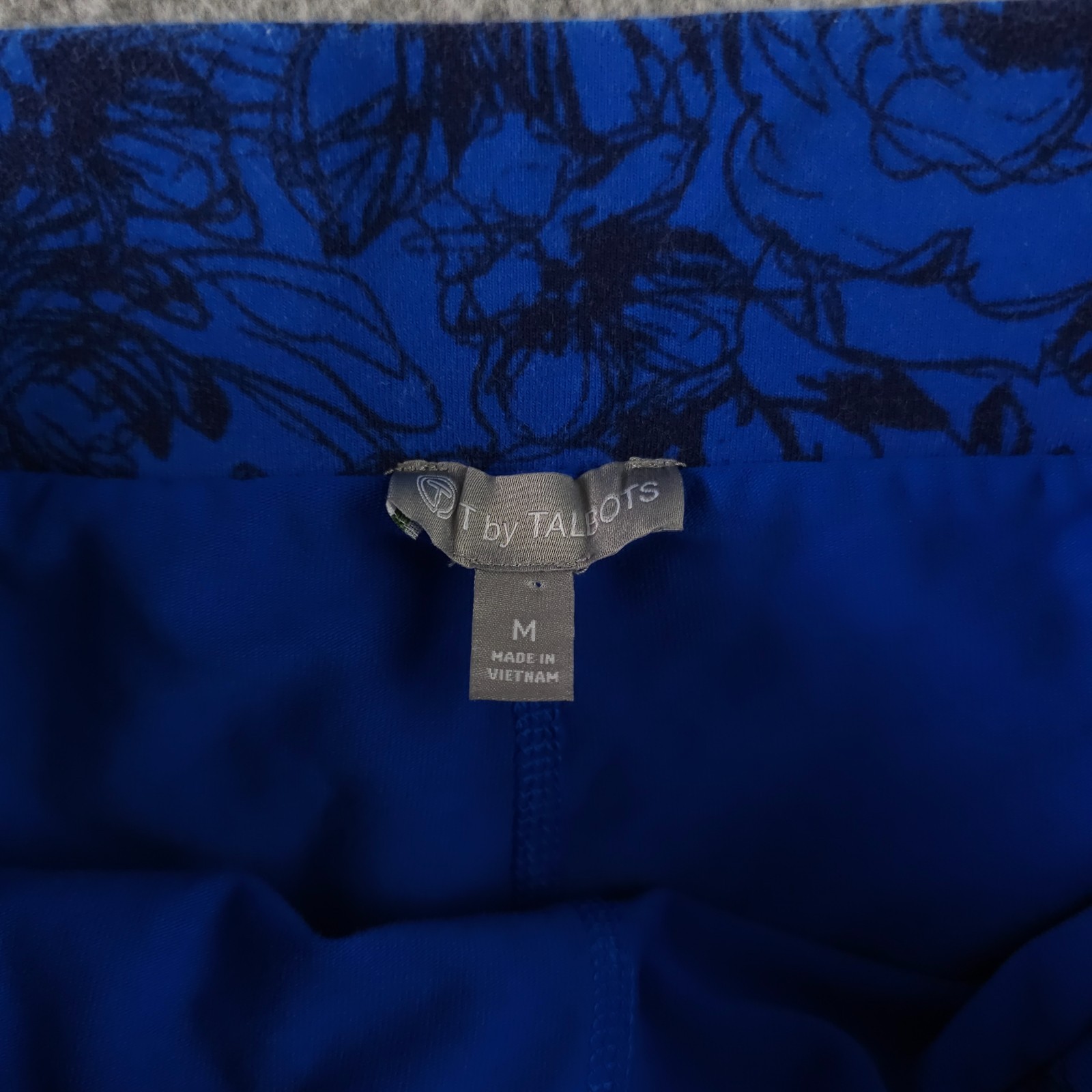 T by Talbots Skort Womens Medium Blue Floral Ombre Pull On Skirt Athleisure