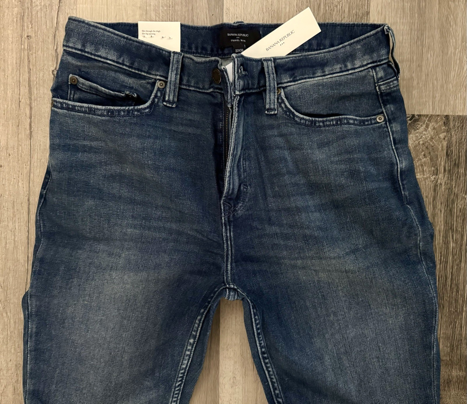 Banana Republic Premium Slim Fit Jeans Men Size 34 X 36 Travel Blue Wash Stretch