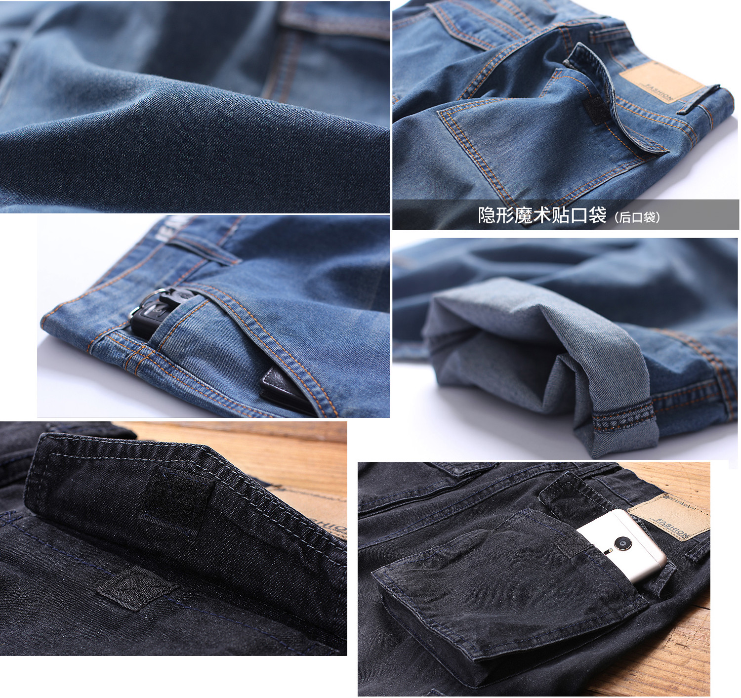 New Men’s Jeans Denim Cargo Combat Shorts Summer Casual Multi Pocket Pant W30-48