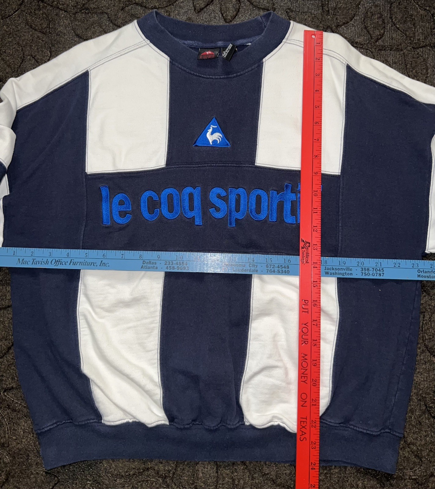 Le Coq Sportif Vintage Rubgy Sweatshirt XL Crewneck Pullover 90s