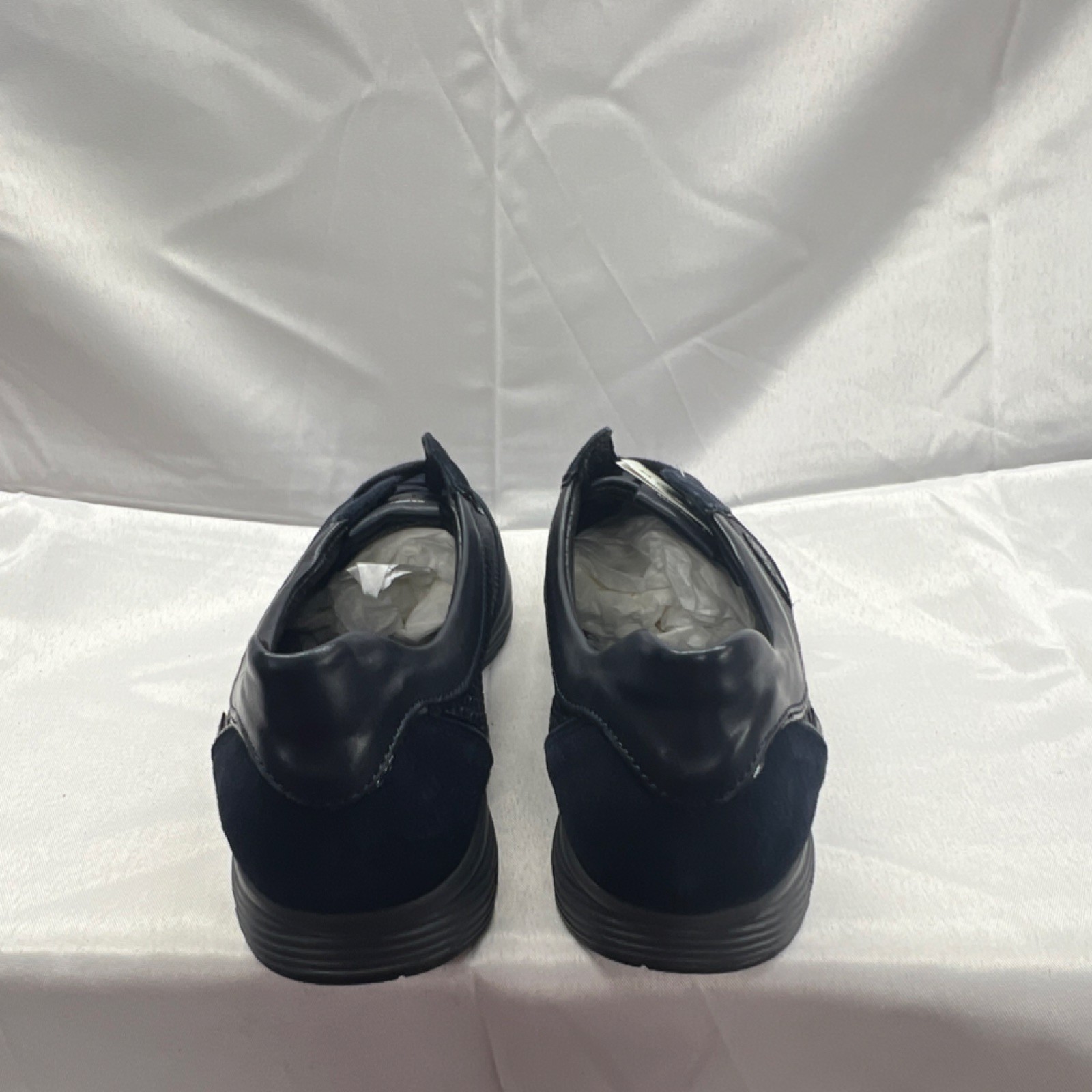 Mephisto Navy Blue Lace Up Sneakers Rubber Outsole Low Top Walking Shoes