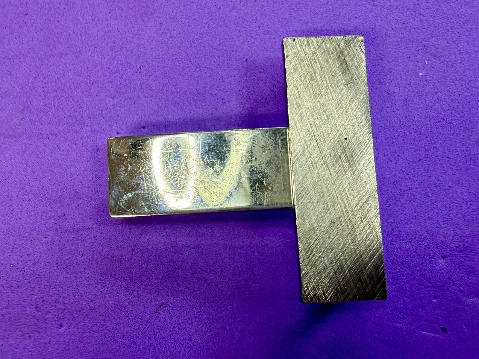 Cross Bar Metal Letter T Shaped Figural Cutout Unique Gold Color Belt Buckle