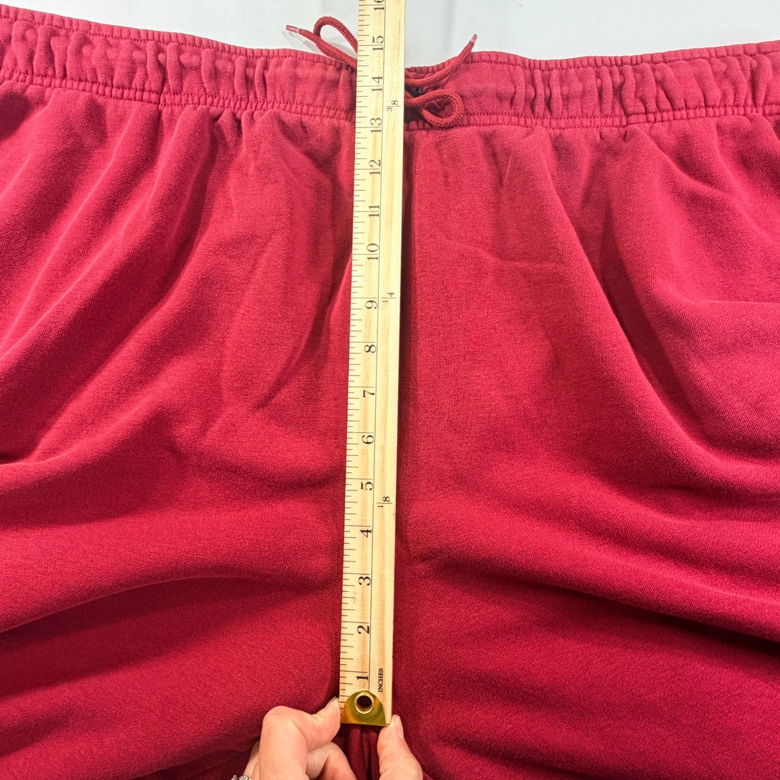Nike Cargo Jogger Sweatpants Womens 3X Red Fleece Snap Pocket Athleisure Comfort