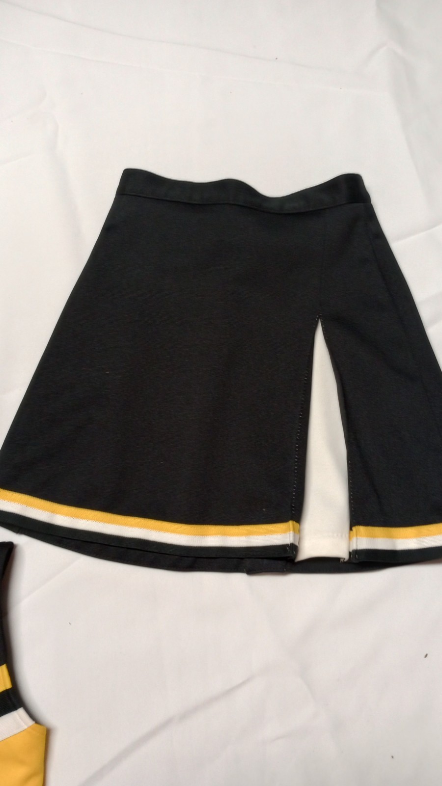2 Vintage Black Varsity Skirt Cheerleader Uniform Costume Cosplay Zombie Size SA