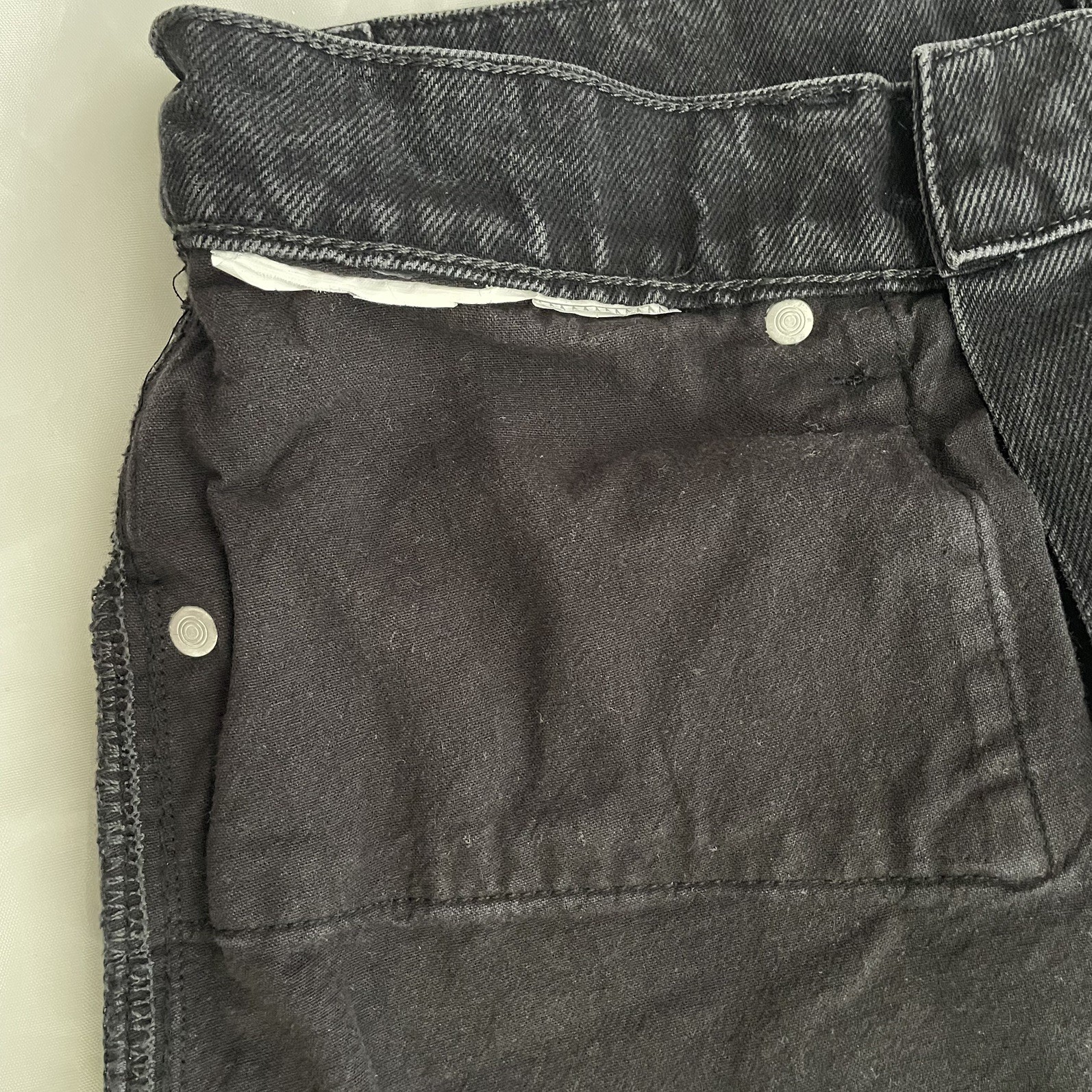 Pull & Bear Women’s High Rise Skinny Jeans Size 30– washed Black Denim