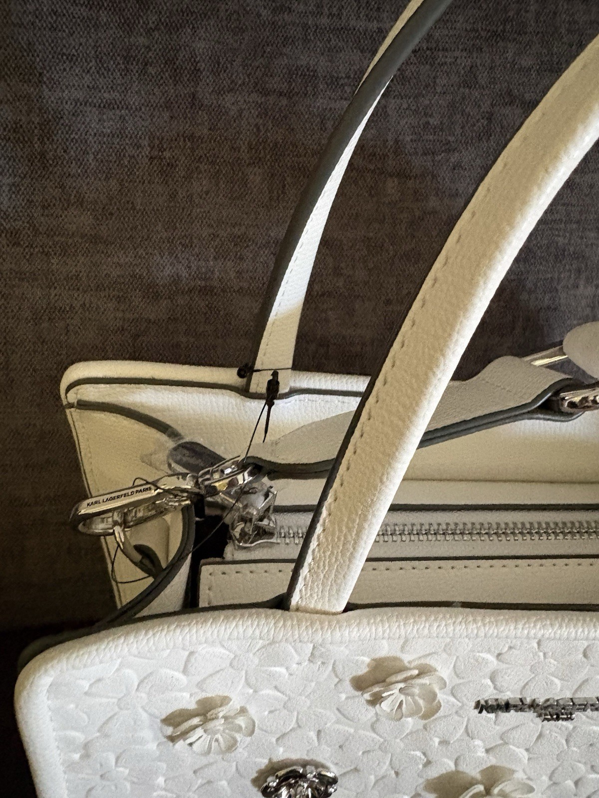 Medium Karl Lagerfeld Bag with Silver and White Appliqué Accents