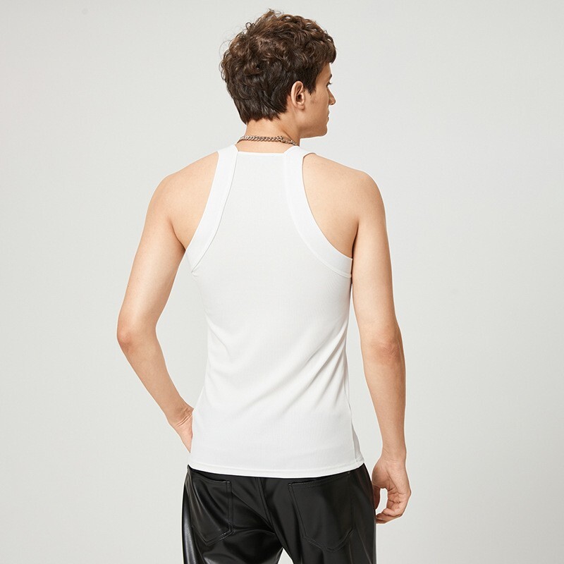 Men 100% Cotton Tagless Ribbed Tank Top A-Shirt Undershirt