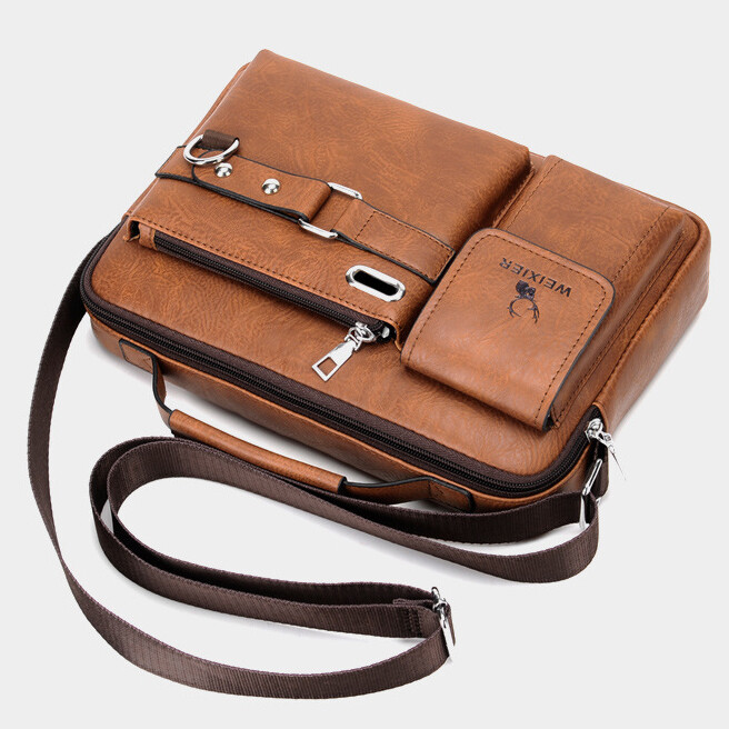Mens Business Leather Shoulder/Messenger Bag Handbag Outdoor Sport Bag briefcase