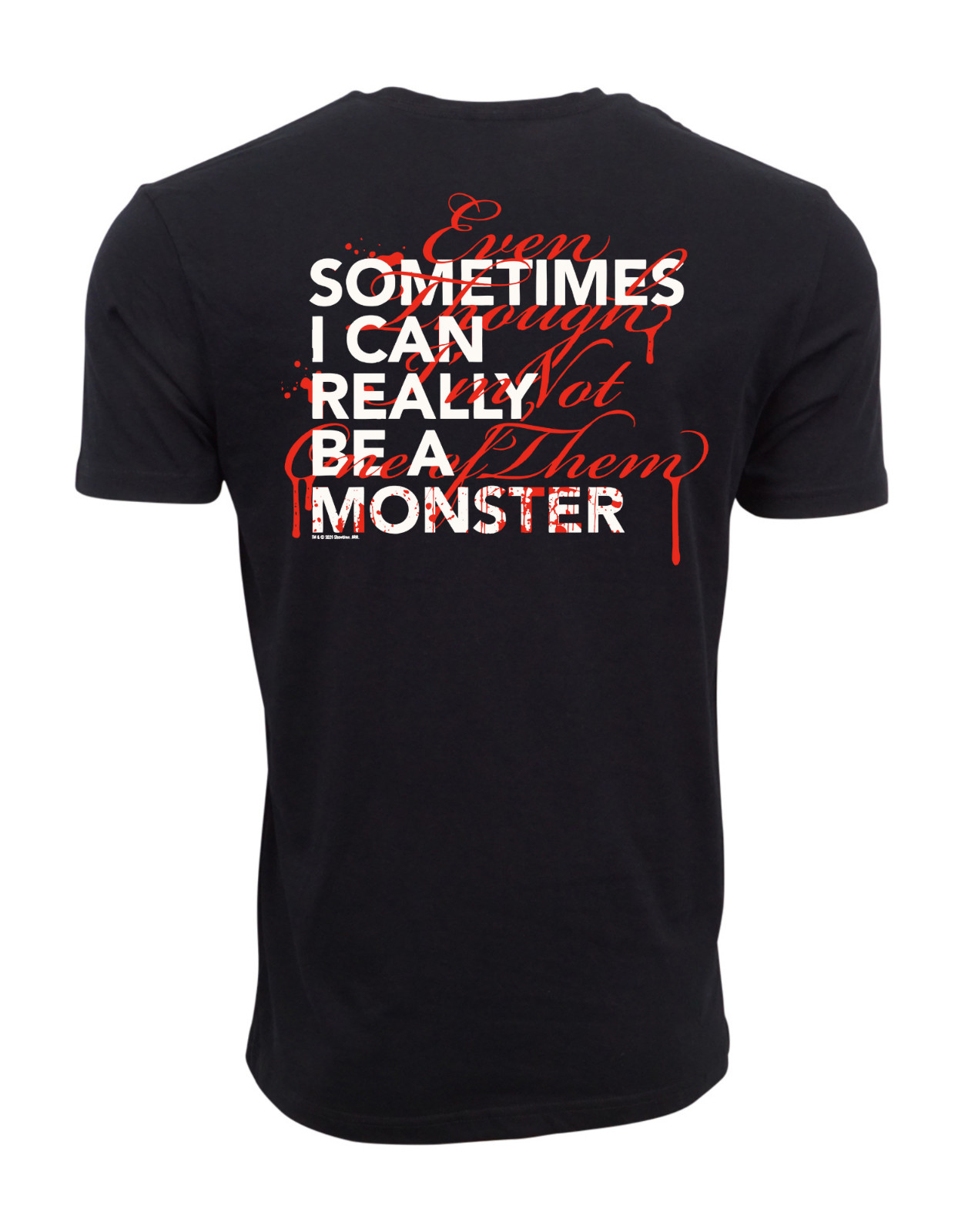 DEXTER SOMETIMES I CAN REALLY BE A MONSTER GRAPHIC BLACK T SHIRT