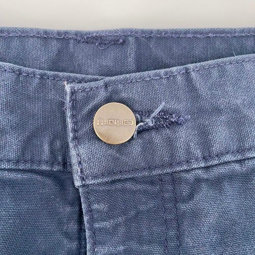 Carhartt Work Pants Mens 40×30 Fits 38×29 Blue Cotton Blend Trousers 5 Pocket