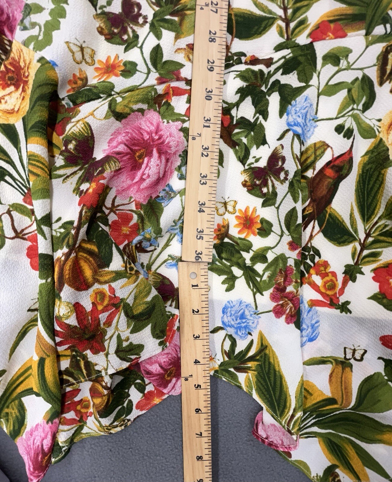 Liz Claiborne Dress 6 Ivory Multicolor Floral Halter Flair Midi Autumn Fall