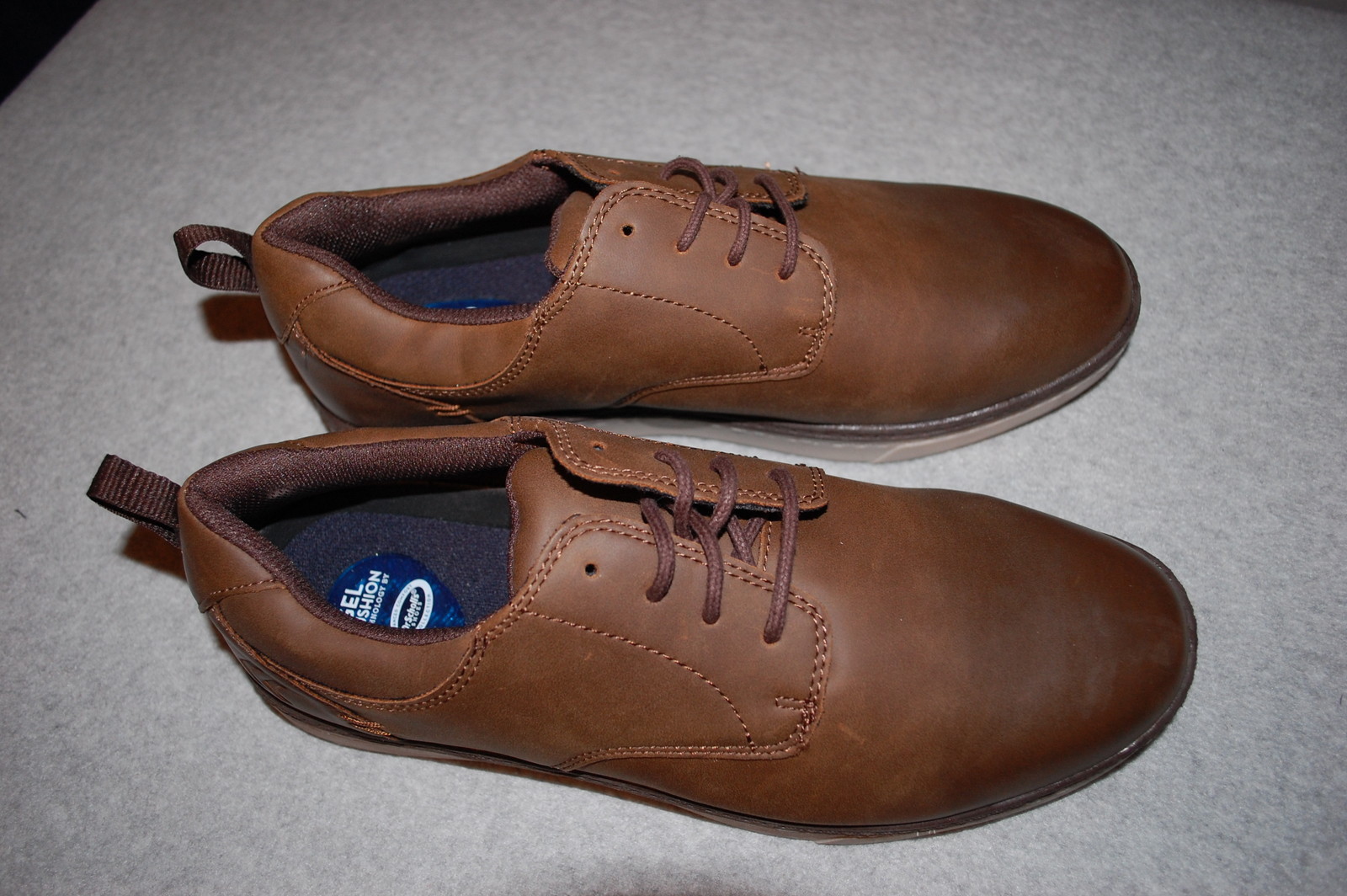 Mens Dr Scholls BROWN CASUAL OXFORDS SHOES Faux Leather 7.5 8 8.5 9 10 11 13