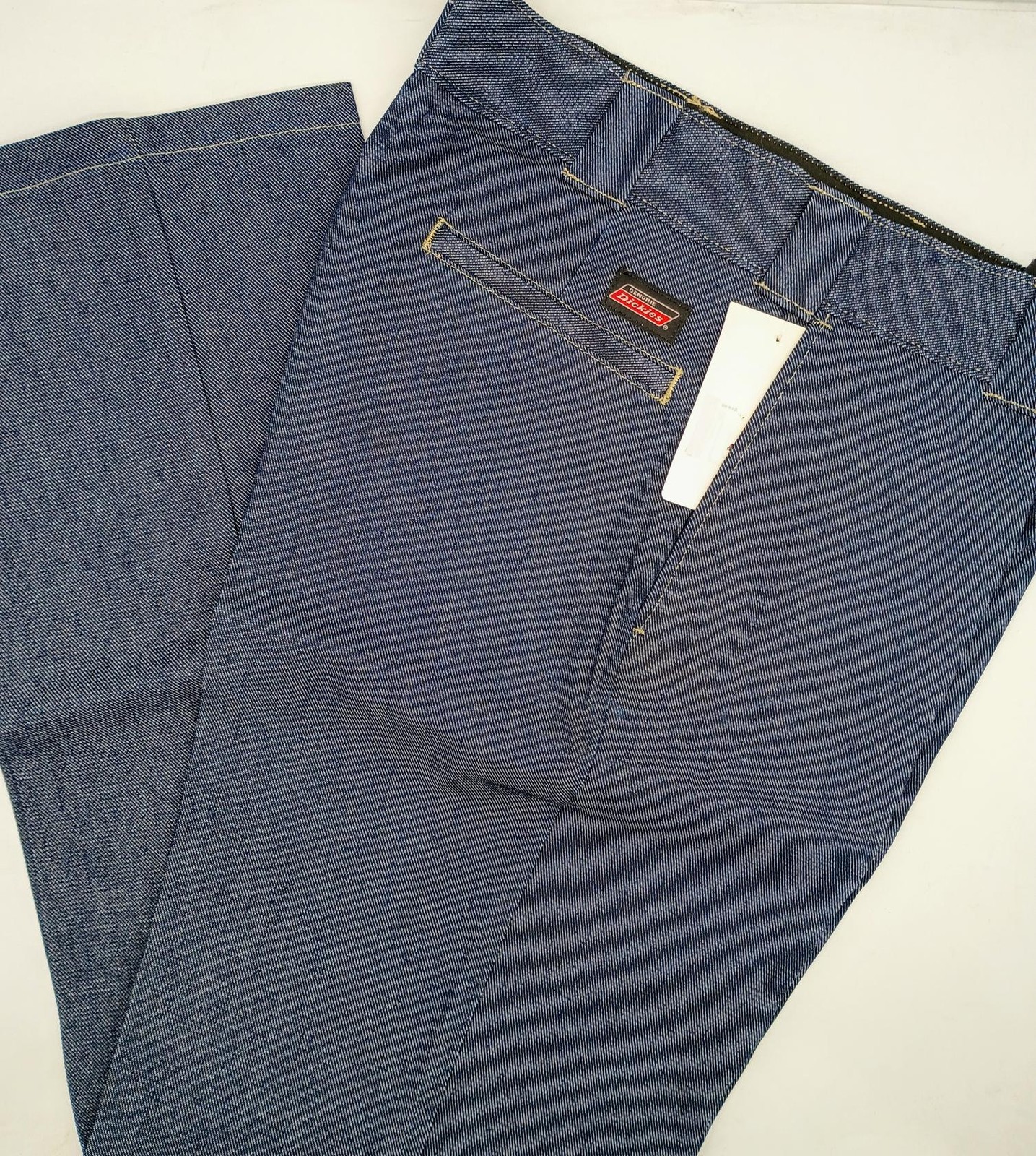 Dickies Men’s Original 874 Light Navy Denim Work Pants Jeans, 34W x 32L