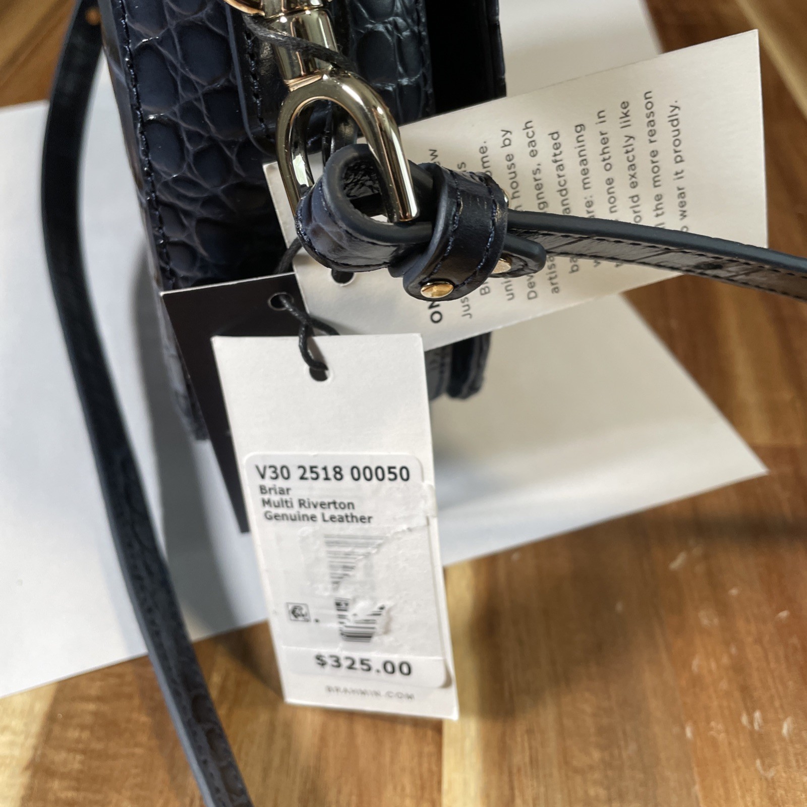 NWT BRAHMIN Briar crossbody, Multi Riverton PREMIER leathe & fabric, $325