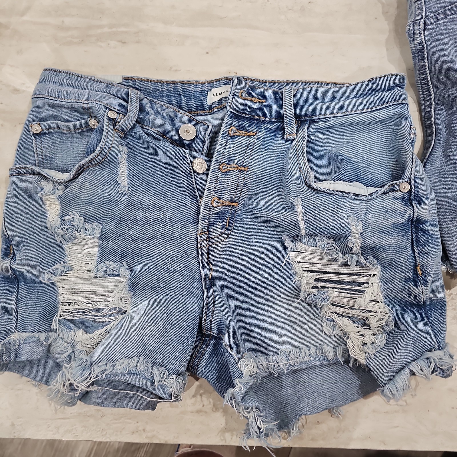 Lot/4 …3 Sz 5 And One Sz 7 Denim/Blue Jean Cut Off Distressed Shorts High Rise