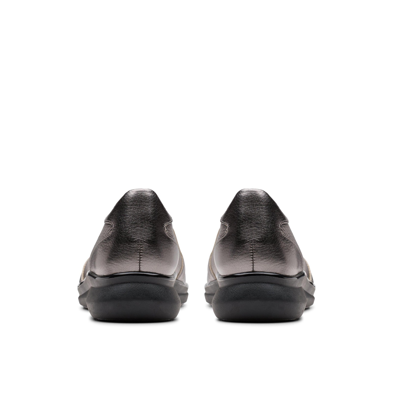 Clarks Womens Lynell Edge Grey Leather Dress Shoes