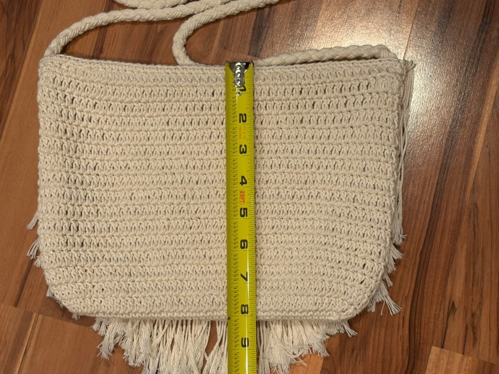 Y2K Boho Bag Macrame Fringe Crossbody Coastal Beach a.n.a.