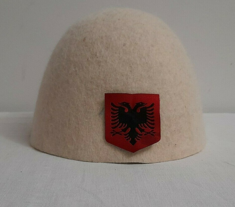 ALBANIA PLIS WOOL HAT FOLK QELESHE HANDMADE 100% WOOL ALSO CALLED PILEUS #1