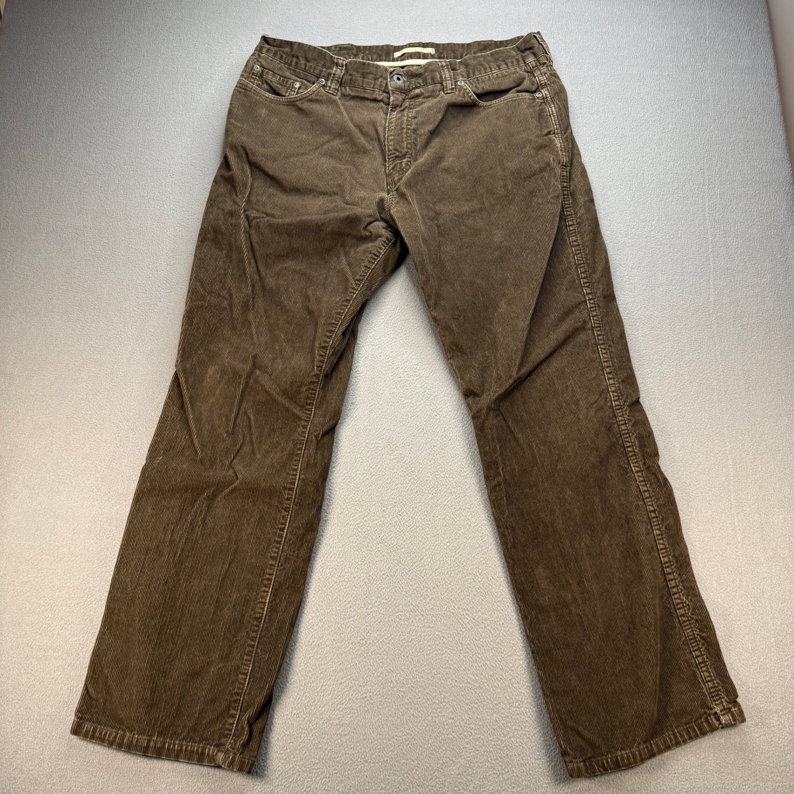 LL Bean Corduroy Pants Standard Fit 36×30 (FIT 36×29) Brown Straight Leg Cotton