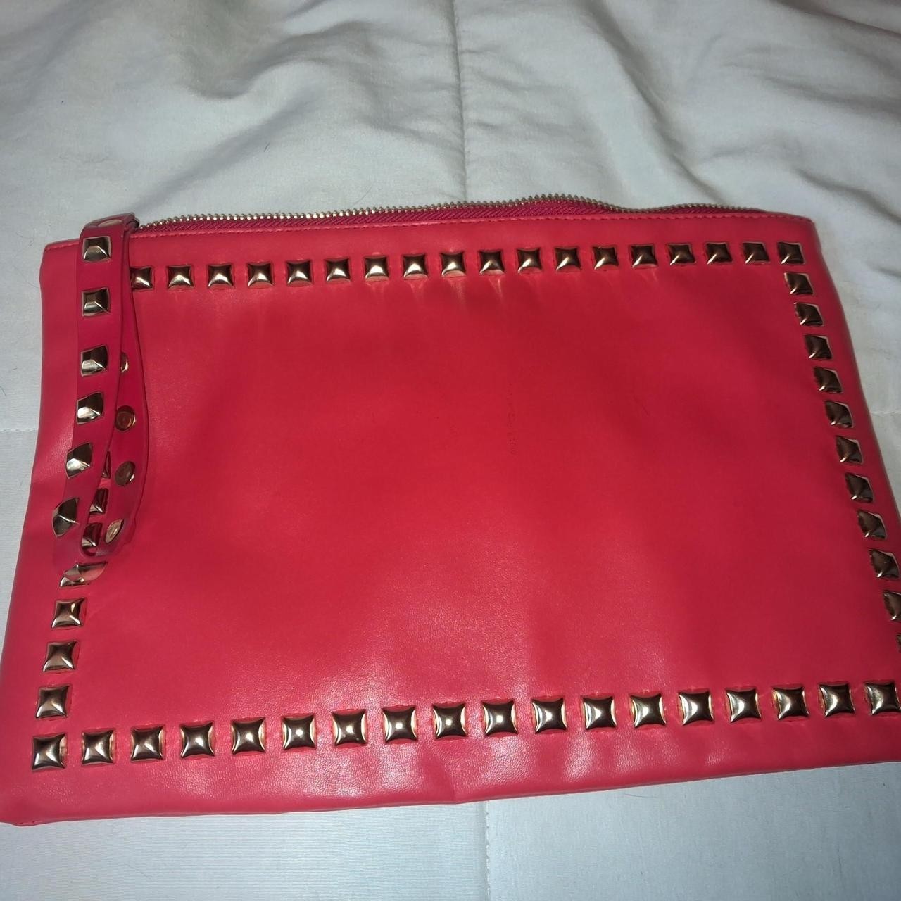 Orange studded clutch bag. new with tags boutique bag. #studded #grunge