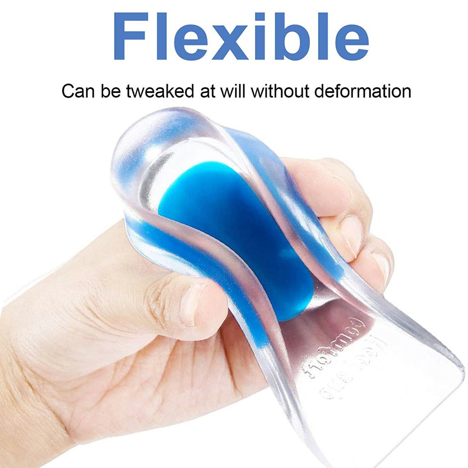 2 Pair Gel Foot Cups Heel Support Spur Insoles Pad Pain Relief Cushion Men&Women