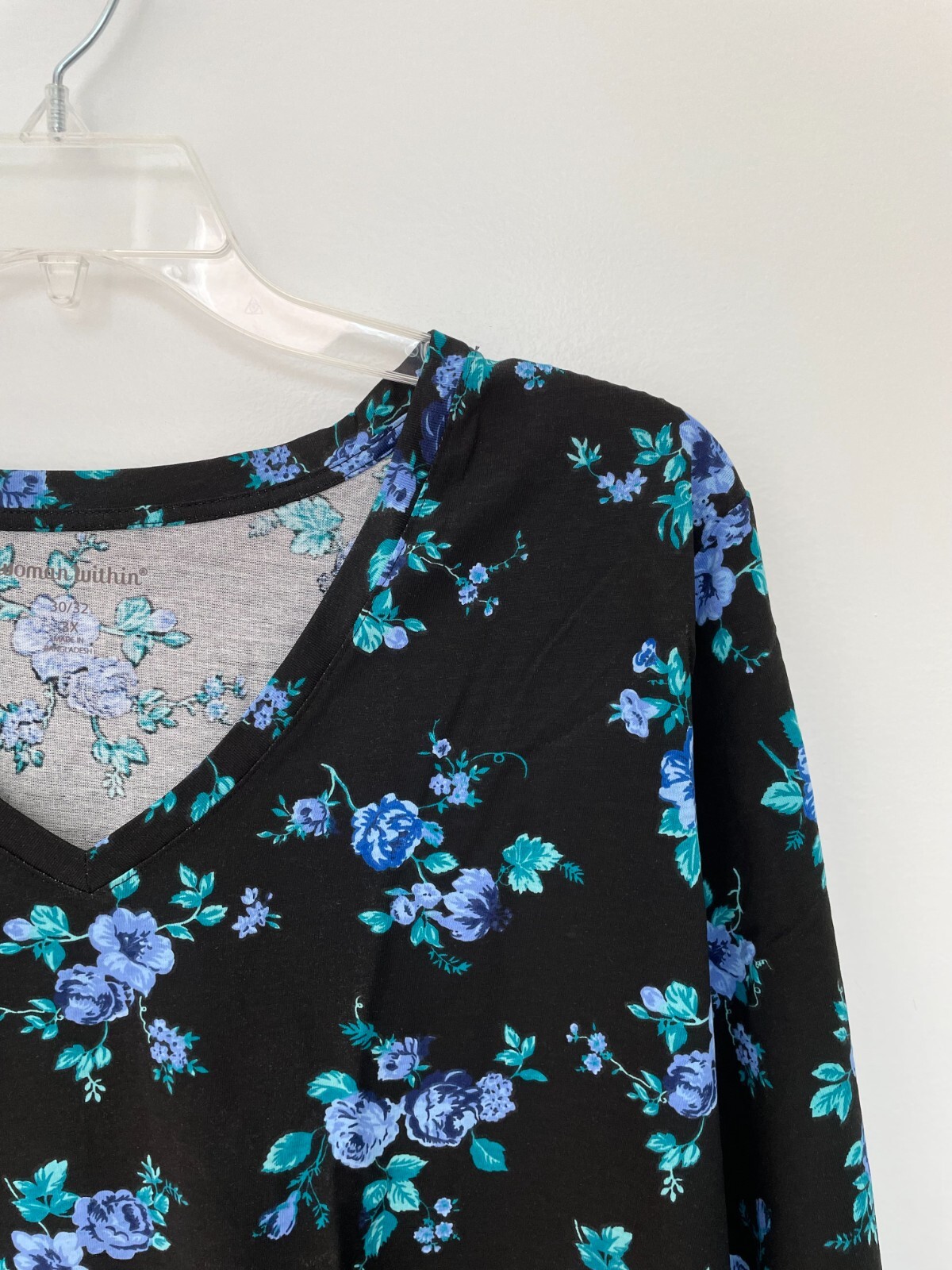 Womens Plus Size Floral Tunic Tee Top 26/28 30/32 34/36 38/40 3X 4X 5X Length 32