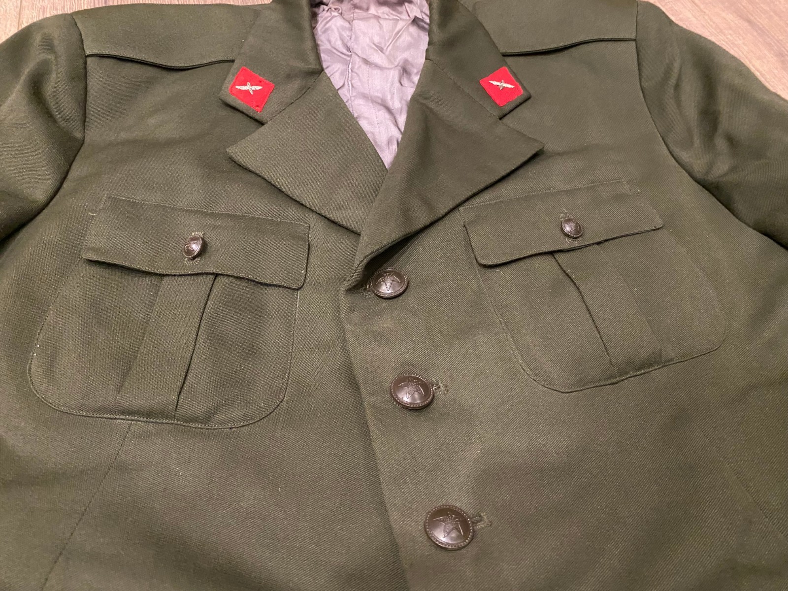 ALBANIA OFFICER JACKET AIR FORCE AERONAUTICA COMMUNISM SOLDIER ARMY MILITARY #51