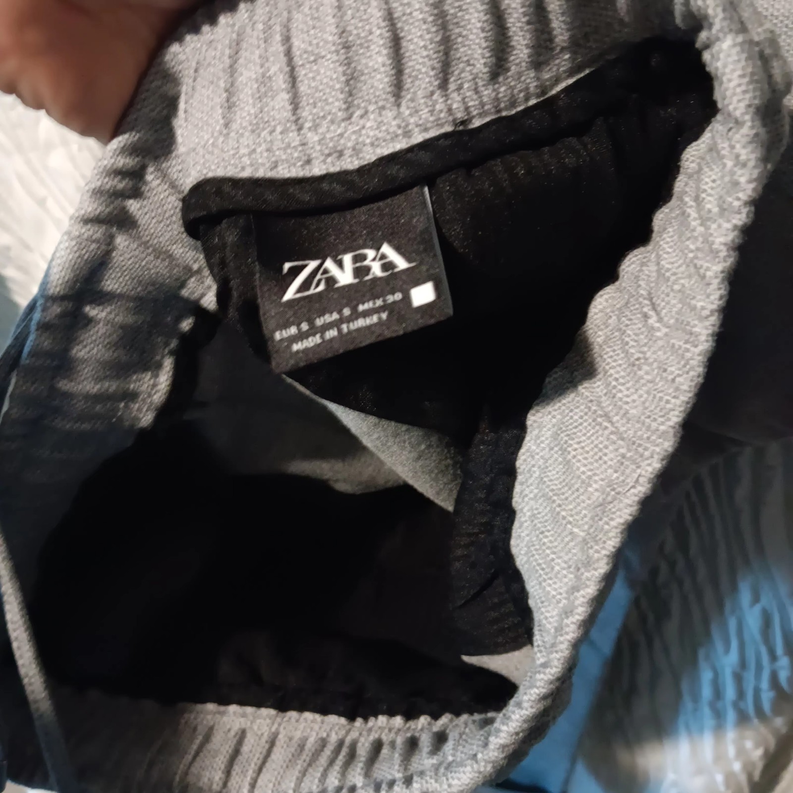 ZARA Men’s Jogger Pants Gray USA Small Drawstring Elastic Waist Pockets