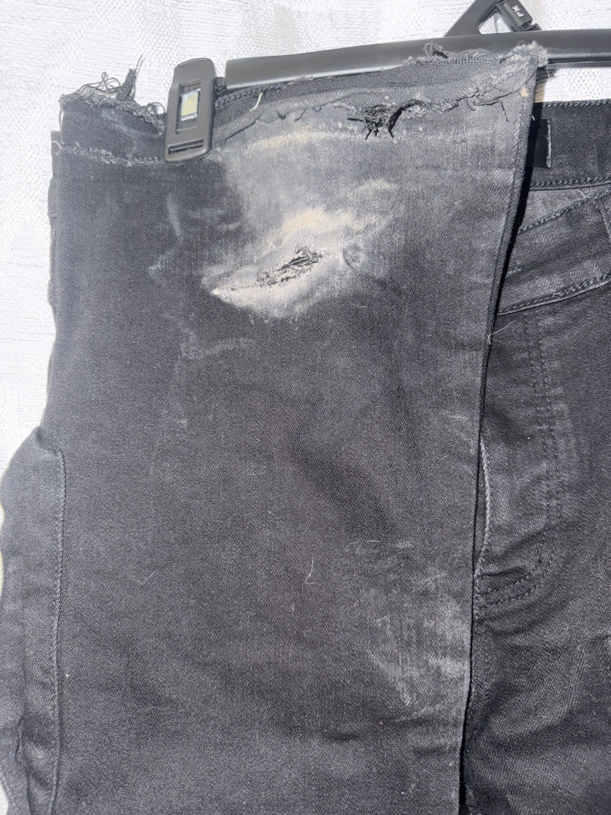 Valabasas Black Cargo Jeans Size 34 | Multi Pocket Designer Denim | Frayed Hem