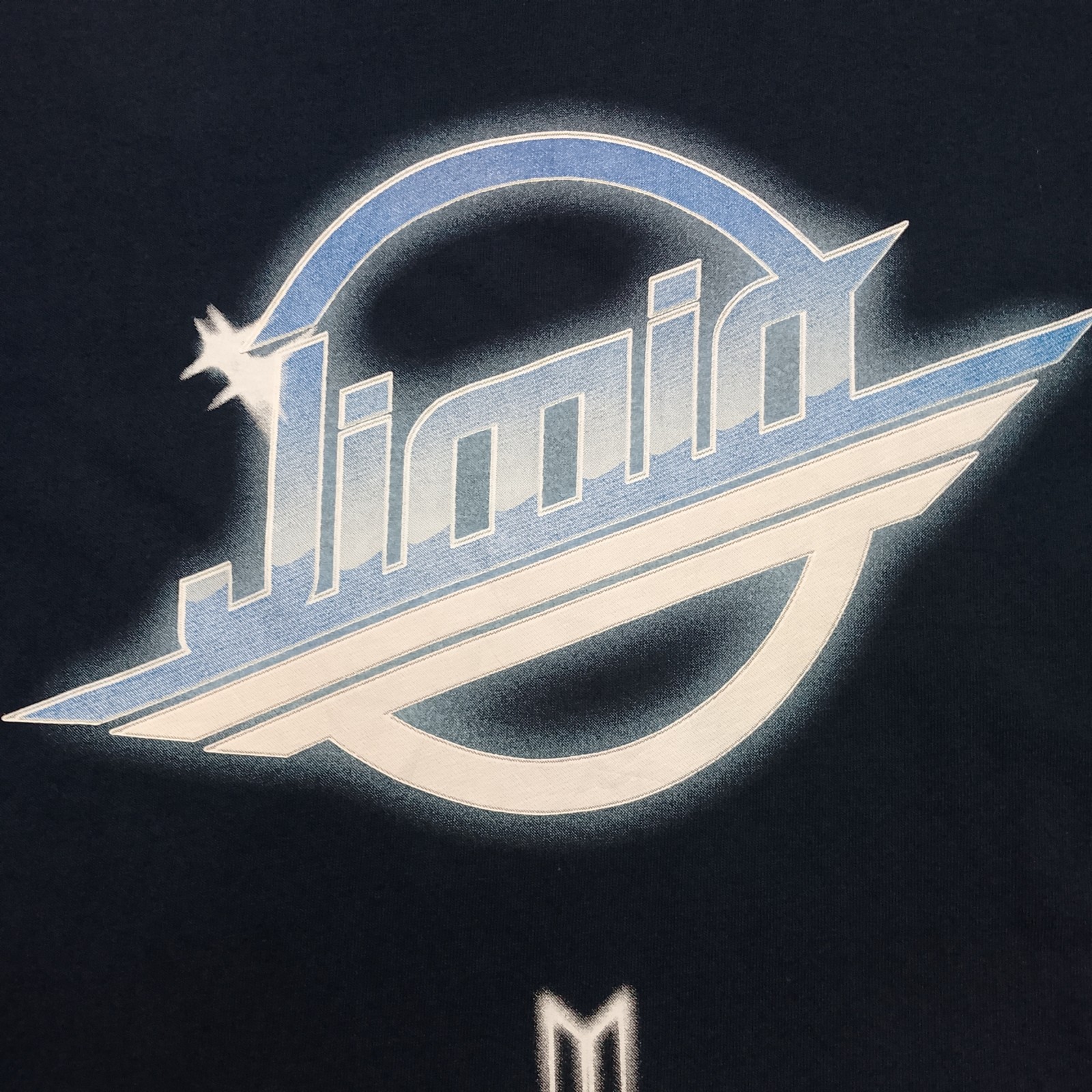 BTS Jimin Retro Graphic T-Shirt 2021 Official Merchandise Navy Size L With Tag