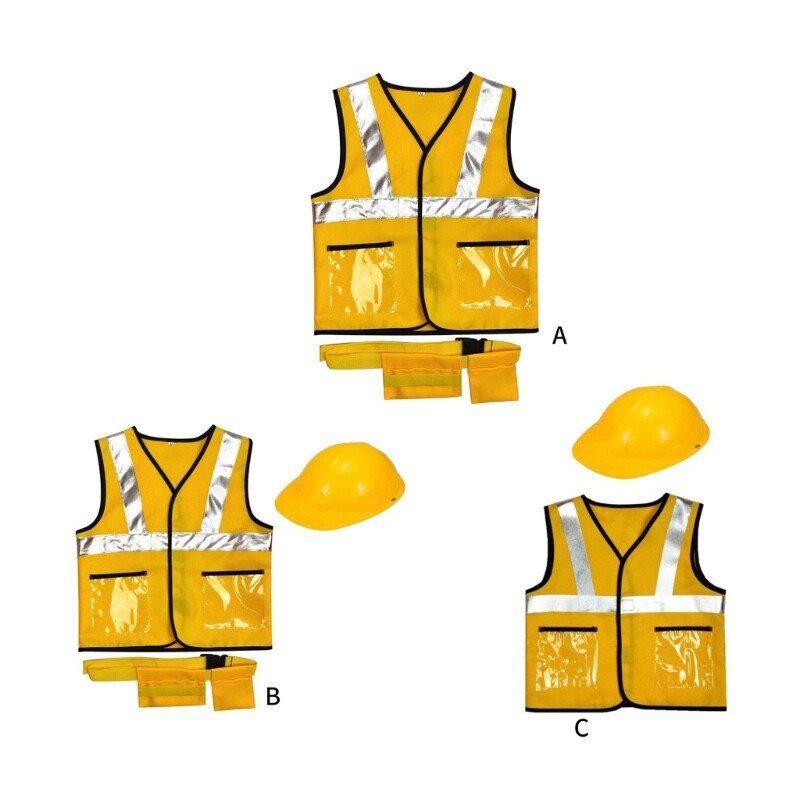 Construction Worker Costumes,Pretend Construction Worker Outfit for Kids Toddler