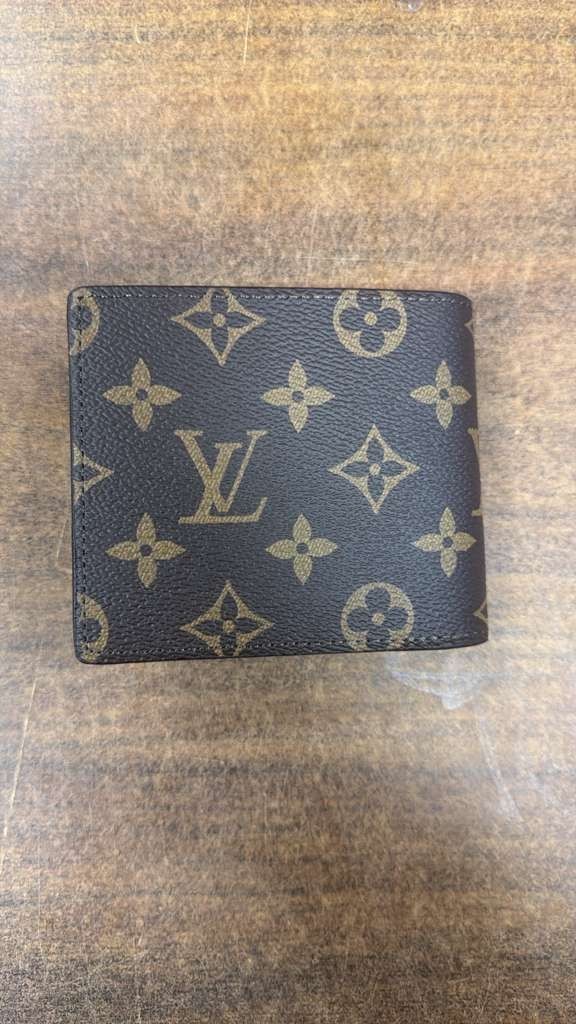 Louis Vuitton Brown Logo Bifold Men’s Wallet Folding- Free Shipping