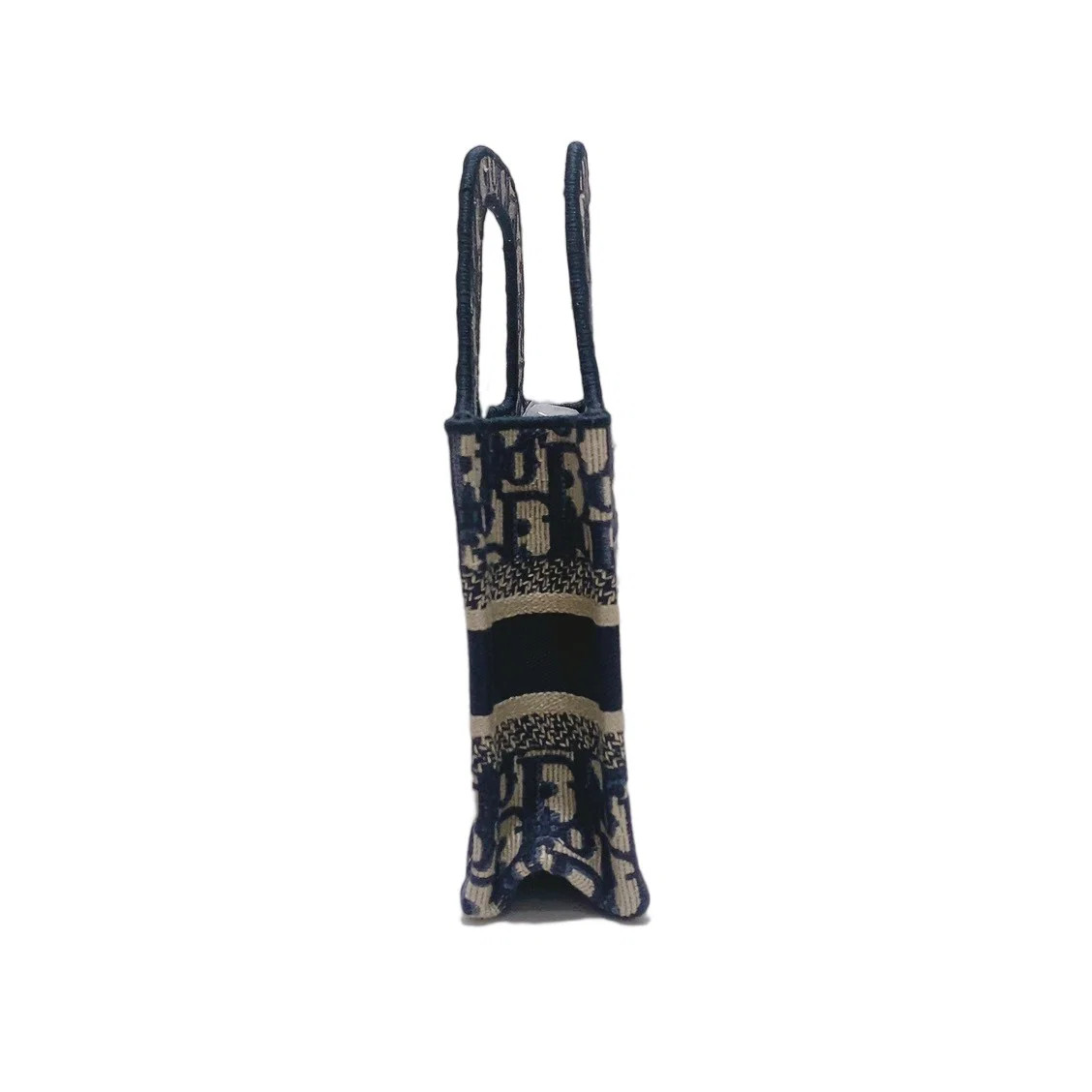 Dior Mini Book Tote Beige Navy Canvas (aa072326o6r)