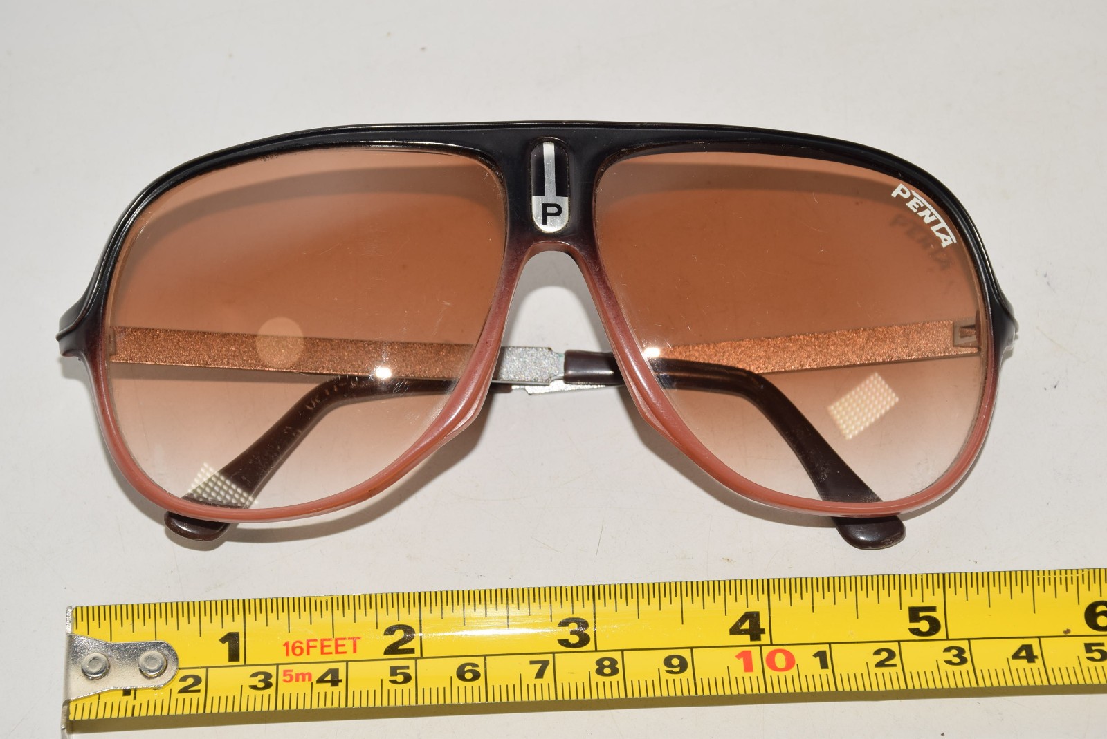 Vtg Carrera Penta Design 1980 Brown Gradient Lenses Sunglasses Made in Taiwan