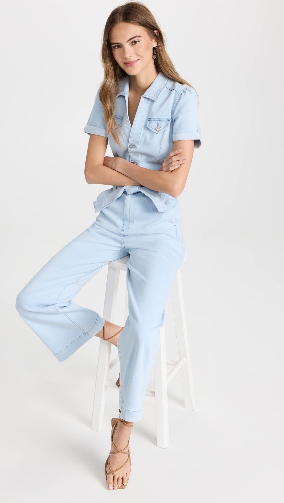 PAIGE Women’s Anessa Jumpsuit Puff Sleeve Cropped Ankle Legnth in Kokomo, 8